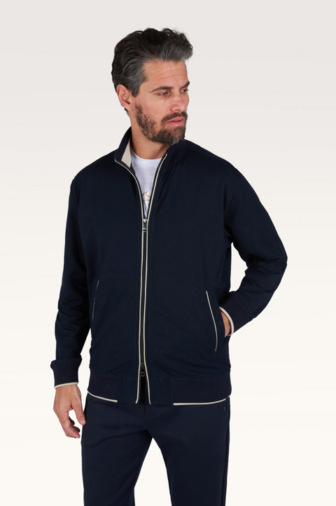 Zip‑up sweatshirt in Active Fleece cotton