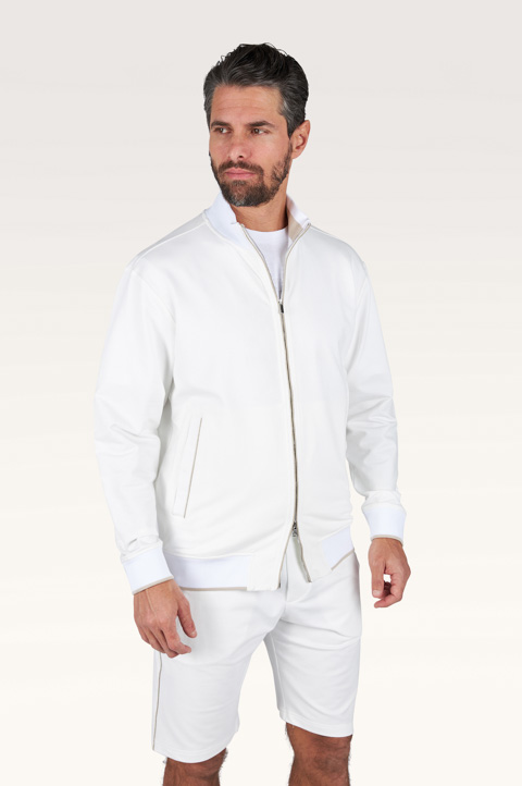 Zip‑up sweatshirt in Active Fleece cotton