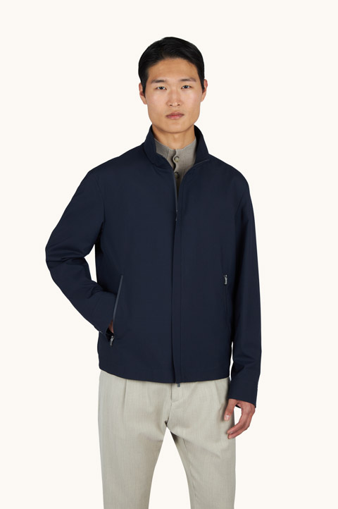 Blouson in wool and silk