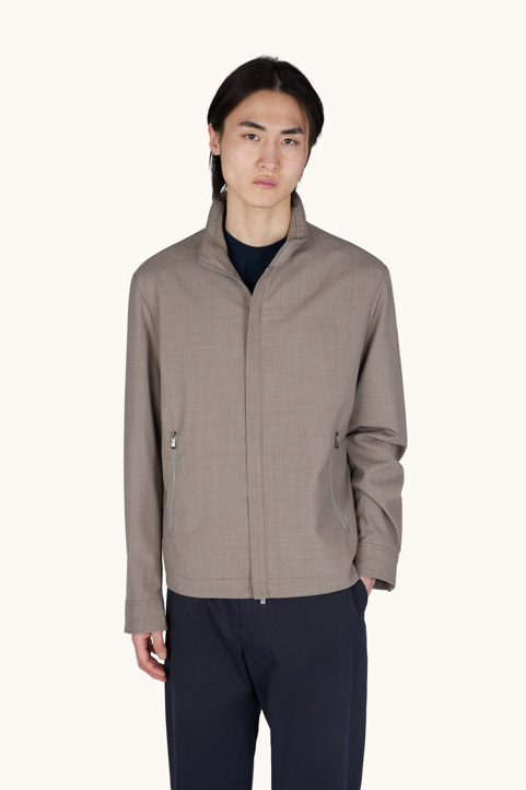 Blouson in wool and silk