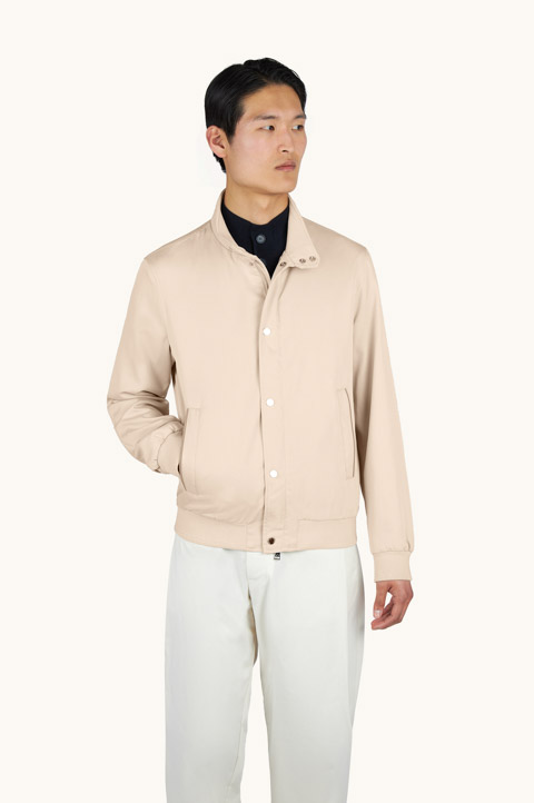 Blouson bomber en soie de m&ucirc;rier