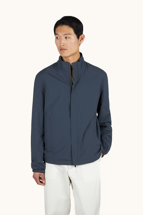 Reversible Eclisse blouson in cashmere and Typhoon&reg; Platinum