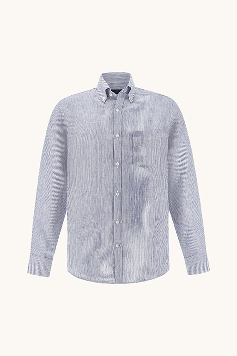 Soffio Leinenhemd mit Streifenmuster