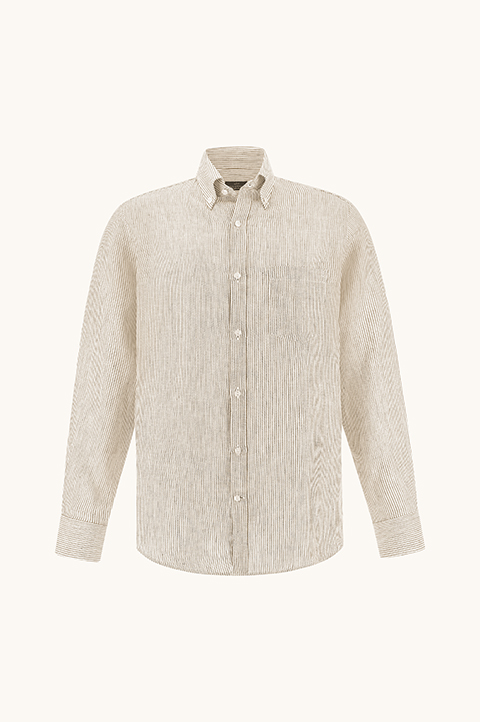 Soffio Leinenhemd mit Streifenmuster