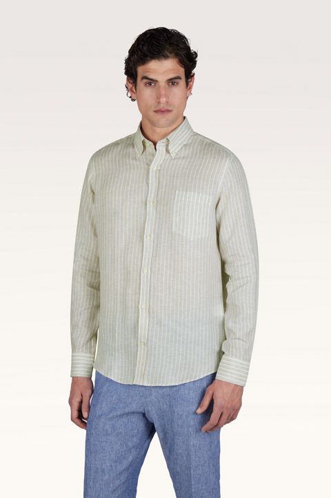 Soffio 亚麻条纹衬衫