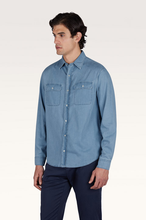 X‑Soft overshirt in Giza cotton denim