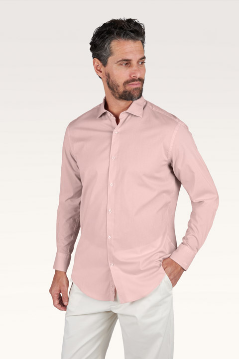 Garment‑dyed cotton voile shirt