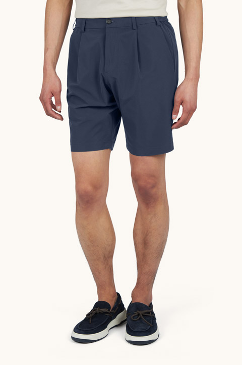 Bermuda en seersucker avec pinces