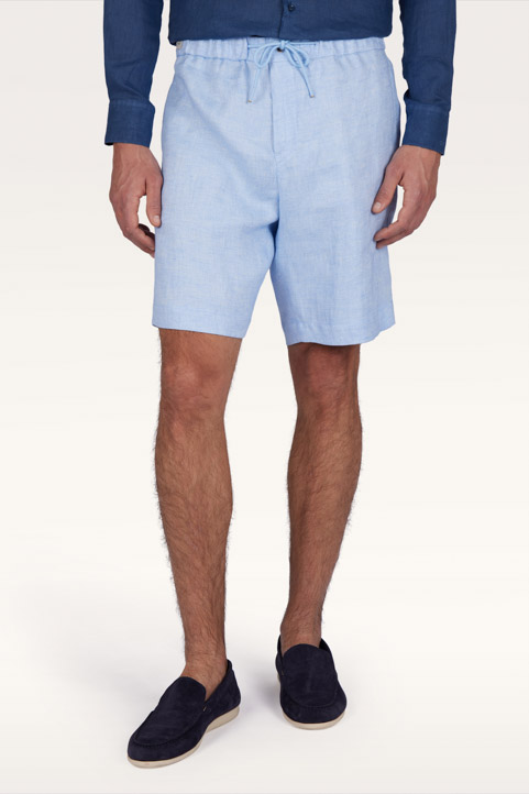 Bermuda in lino con coulisse
