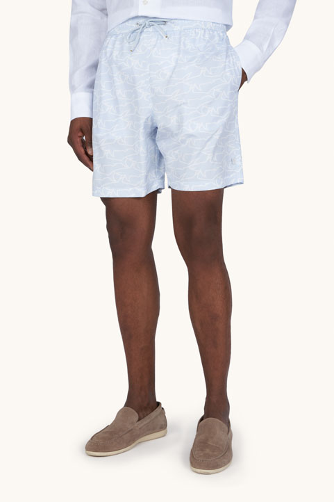 Swimwear Portofino with iconic Sharks Waves print