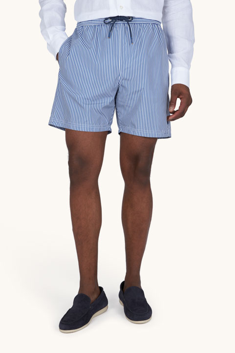 Costume da bagno Portofino con stampa a righe Oxford