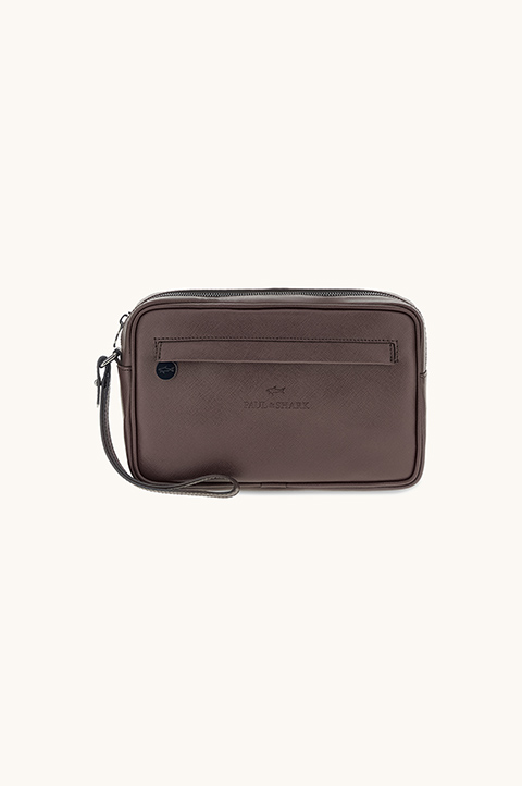 Clutch in Saffiano leather