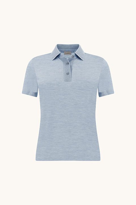 Silk and Cotton V-Neck Polo Shirt