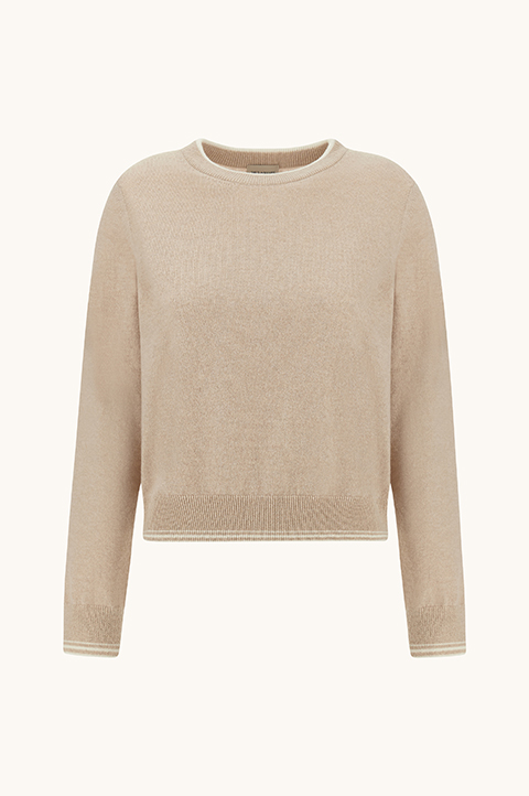 Crew neck cashmere sweater