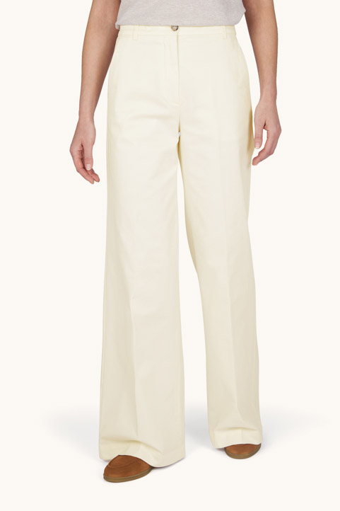 Stretch cotton twill trousers