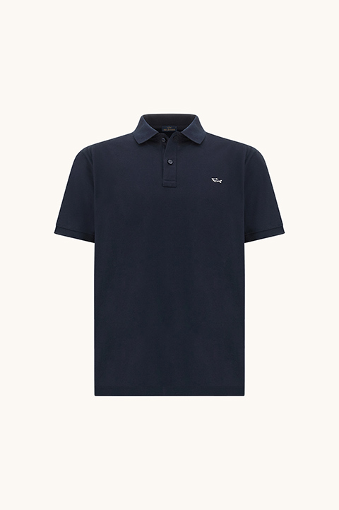 Polo en coton Double Piqu&eacute; avec broderie Shark