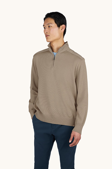 Jersey con media cremallera de lana Soft Cool Touch con detalles en Typhoon&reg; Re-4x4 Stretch
