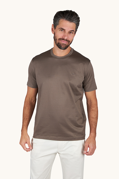 Cotton jersey T-shirt with Shark Fin embroidery