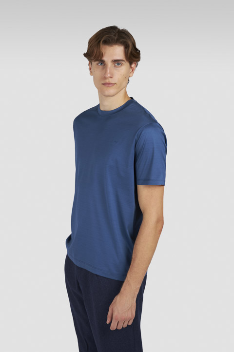 Cotton jersey T-shirt with Shark Fin embroidery Cotton jersey T-shirt with Shark Fin embroidery