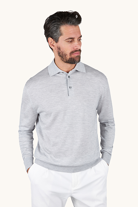 Polo en cachemire et soie