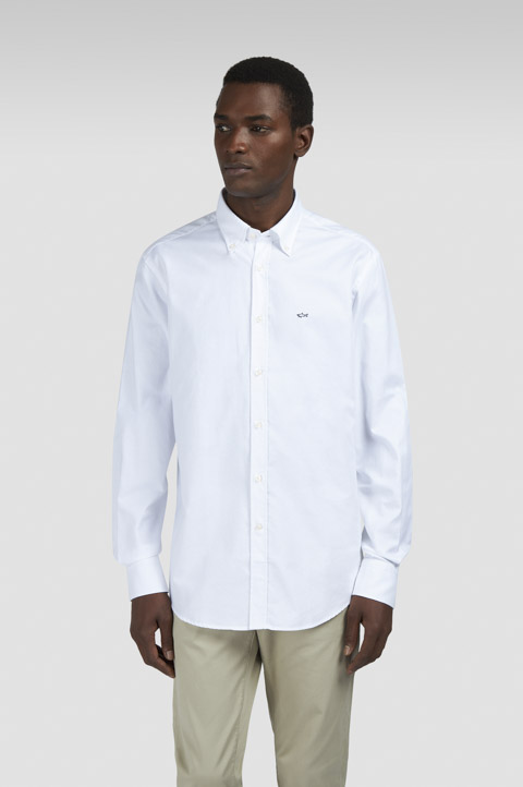 Chemise en coton Oxford avec broderie Shark Chemise en coton Oxford avec broderie Shark