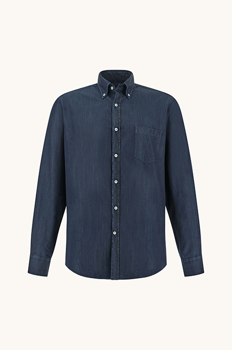 X-Soft Hemd aus Giza-Baumwolle light denim