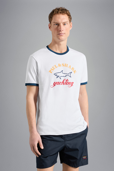 Tシャツ・カットソー Paul & Shark SS24 POLO (C0P1000SF 132) Paul And Shark Logo Polo T Shirt Navy | Mainline Menswear