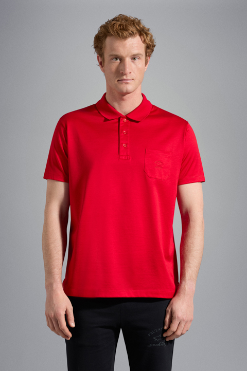 Cotton jersey Polo Shirt with embroidered Logo
