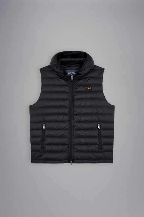 Ultralight down vest with detachable hood image number 1