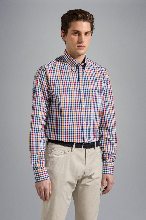 Camisa con cuadros multicolor