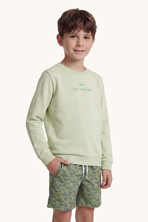 Cotton sweatshirt with Logo embroidery