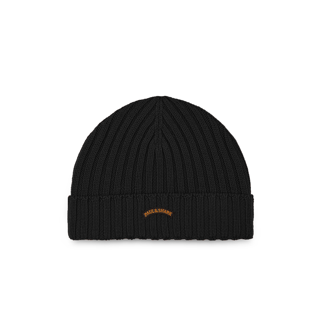 Paul & Shark Wool Beanie In Black