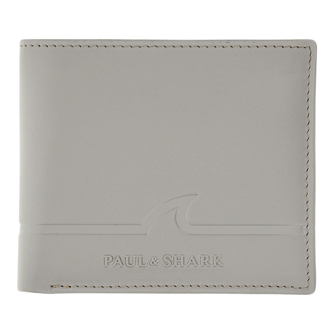 Portafoglio billfold Fin embossed in pelle, Uomo, BEIGE, Taglia: TGU