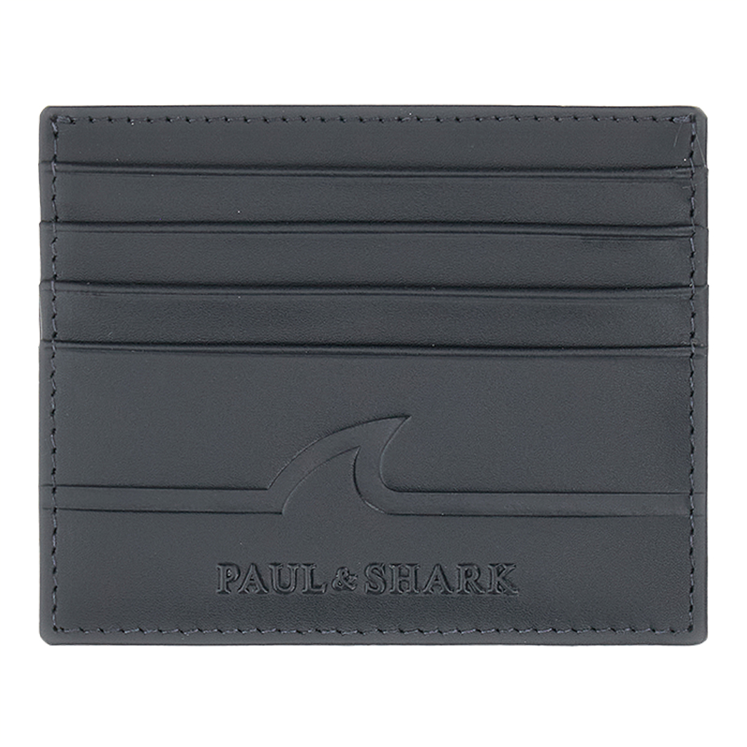 Portacarte Fin embossed in pelle, Uomo, BLU DAMA, Taglia: TGU