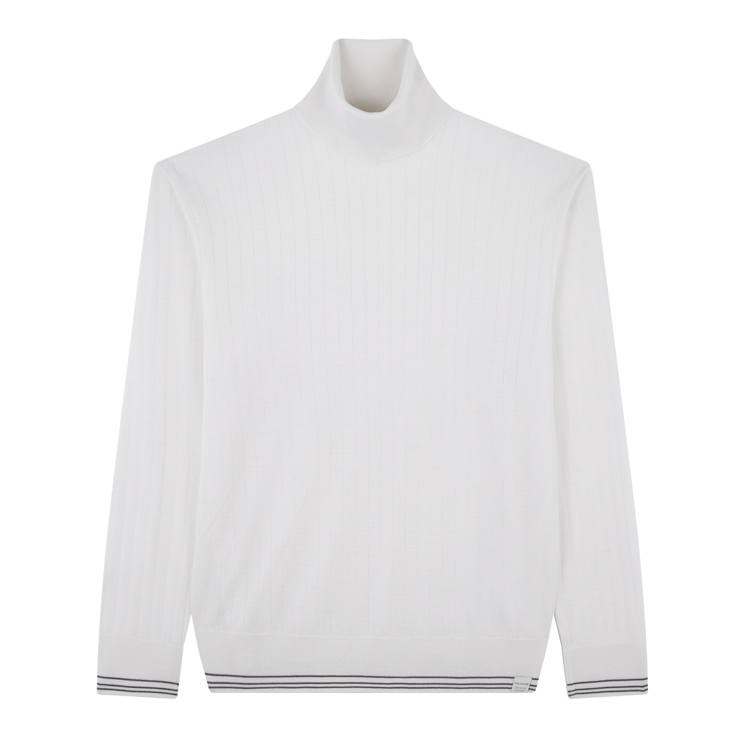 Paul & Shark Wool And Cashmere Turtleneck Sweater In Gray