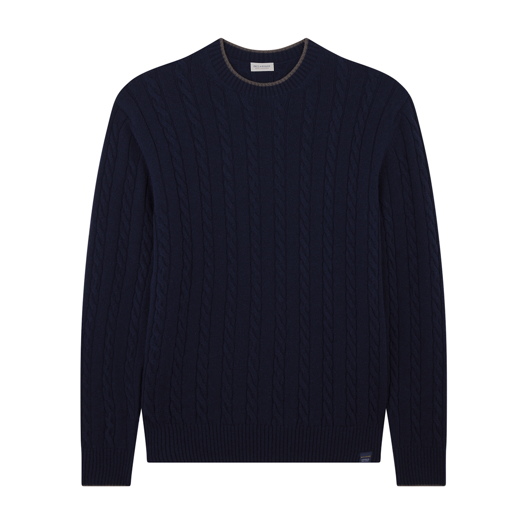 Paul & Shark Wool And Cashmere Turtleneck Sweater In Blue