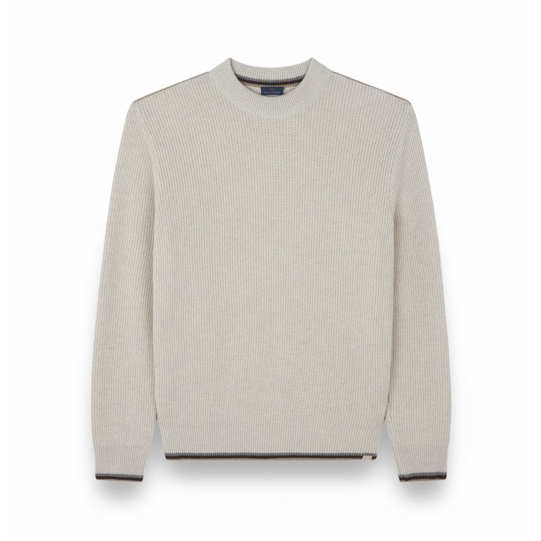 Paul & Shark Re-wool Crewneck Sweater In Sand