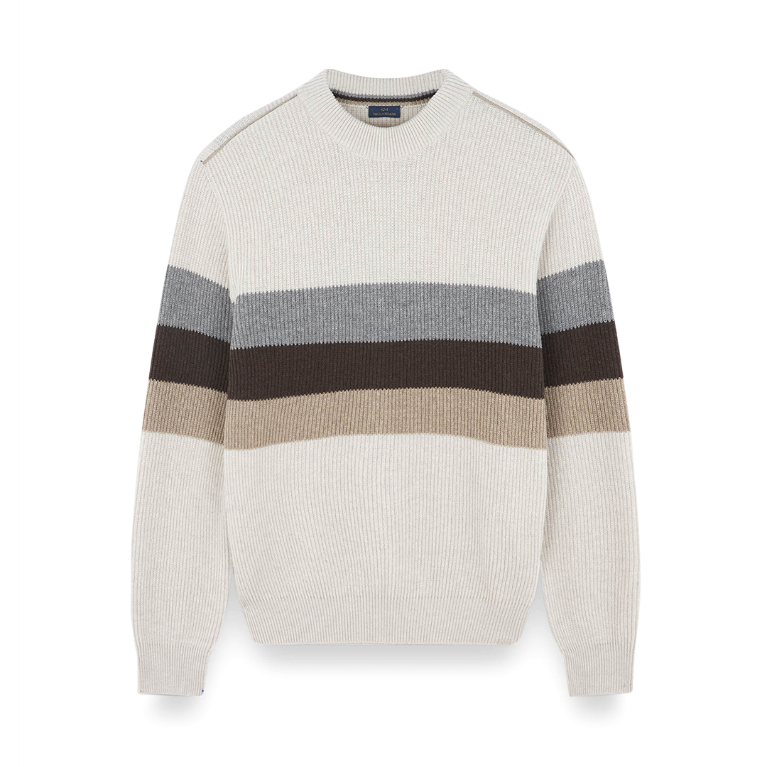 Paul & Shark Rib-knit Crew-neck Sweater In Multi
