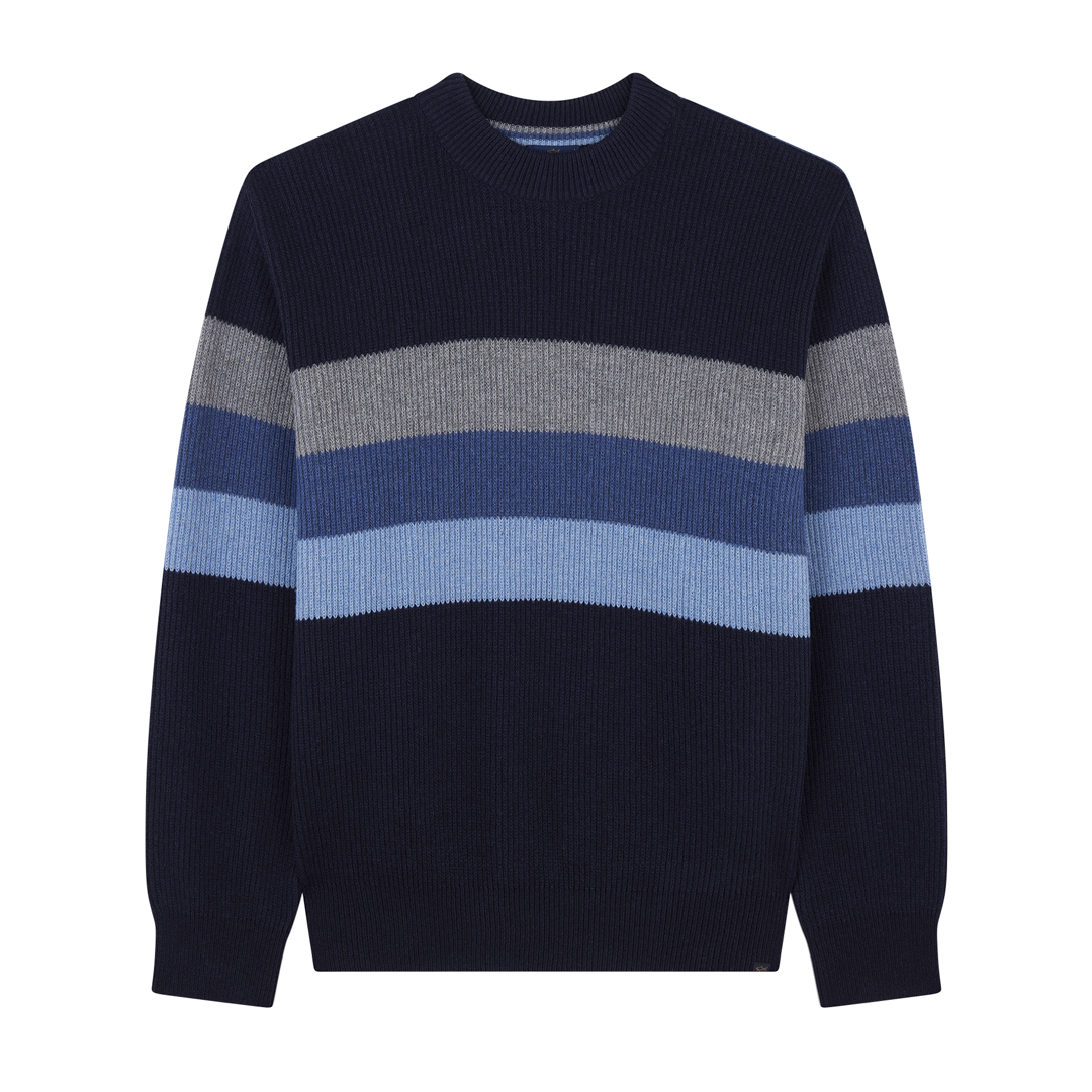 Paul & Shark Re-wool Crewneck Sweater In Blue