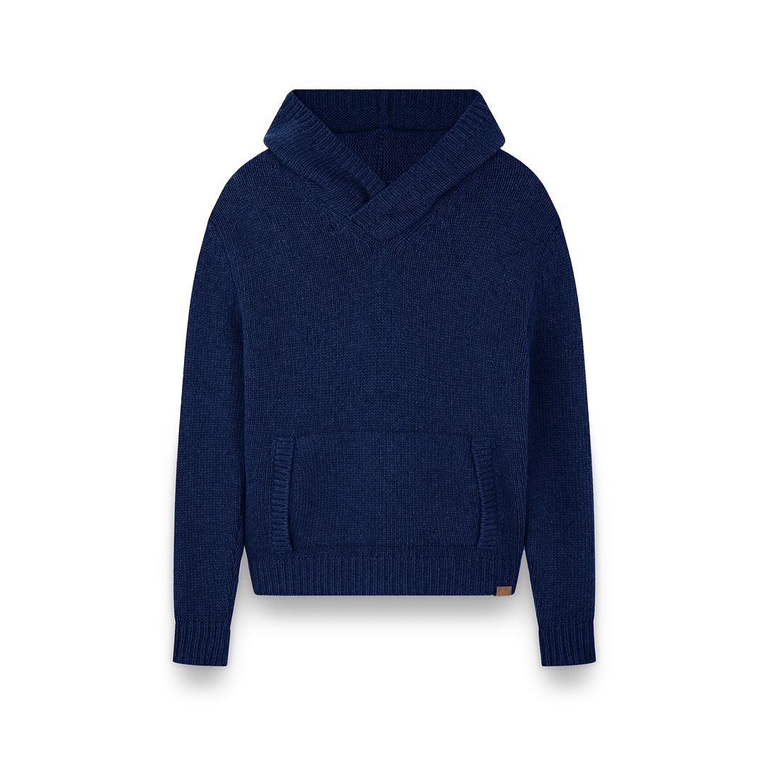 Paul & Shark Re-wool Hoodie In Blue