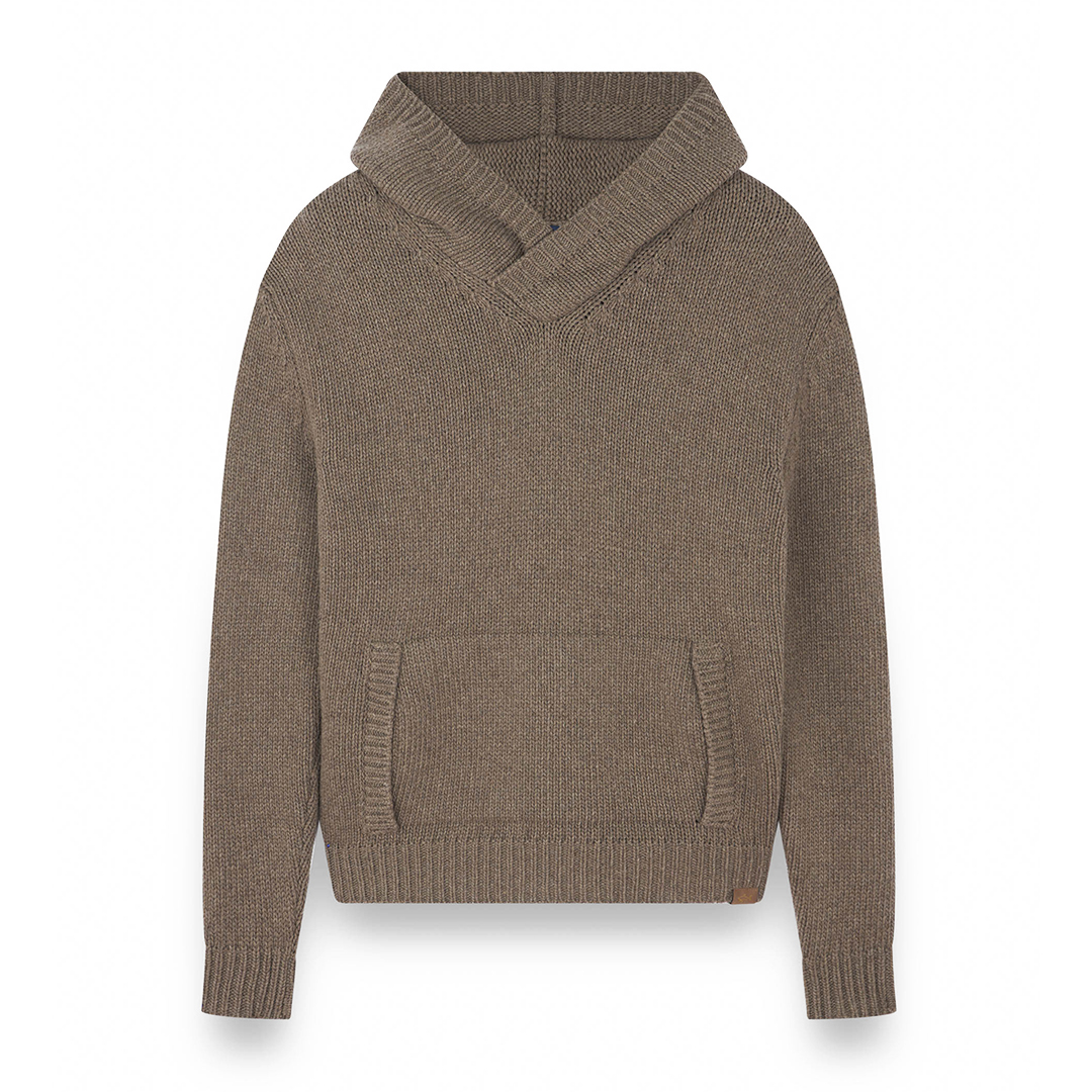 Paul & Shark Hooded Sweater In Brown