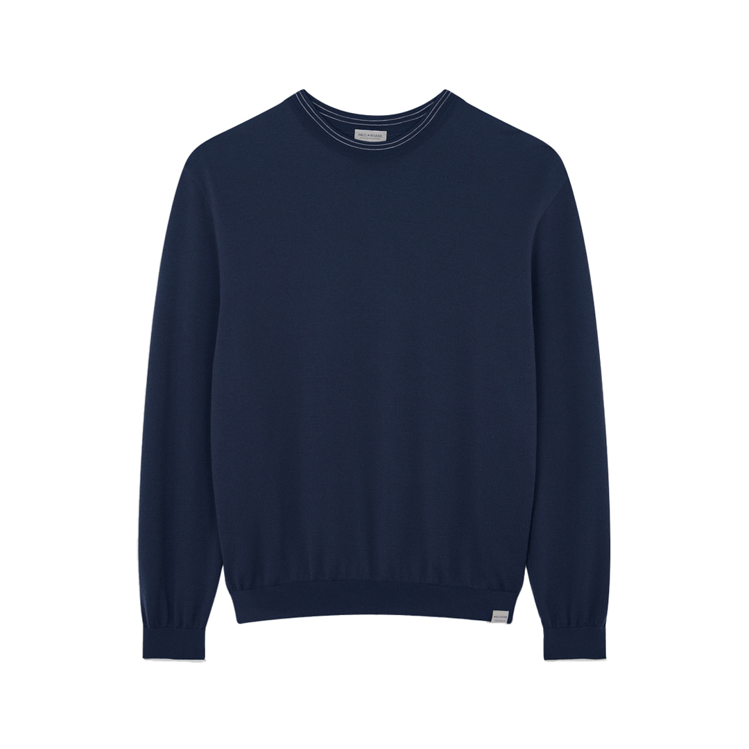 Paul & Shark Wool And Cashmere Crewneck Sweater In Blue