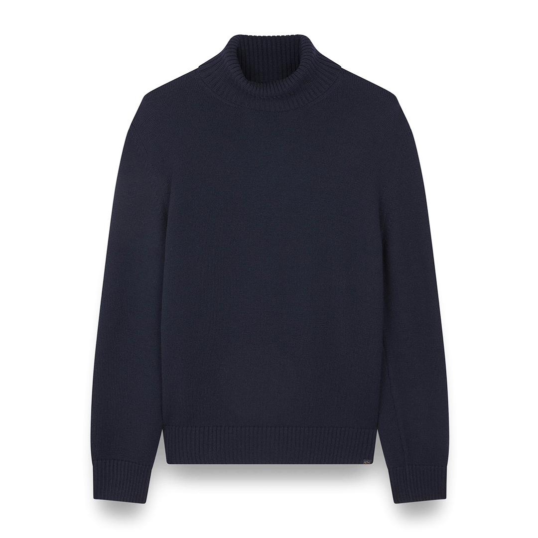 Paul & Shark Wool And Cashmere Turtleneck Sweater In Blue