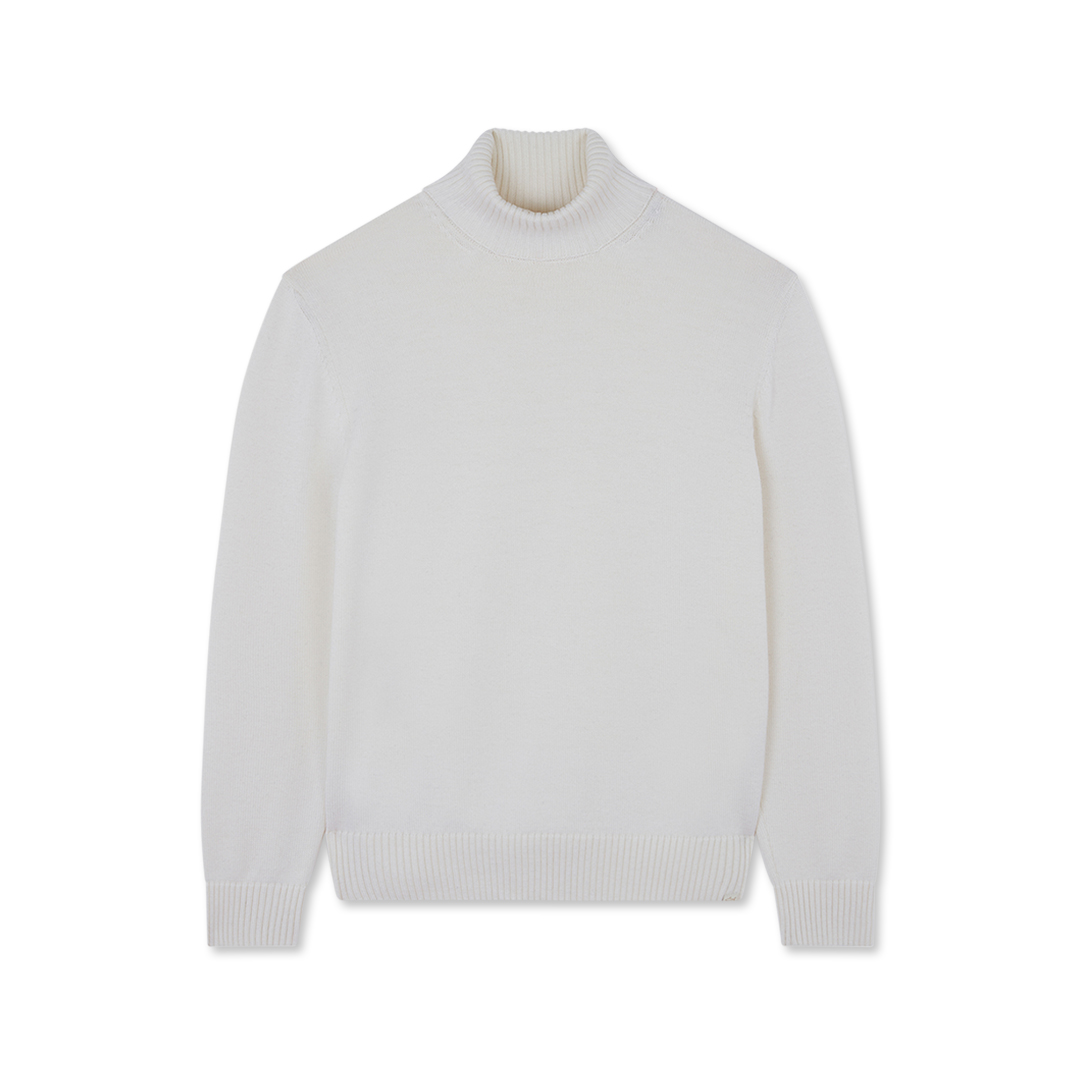 Paul & Shark Soft Cool Touch Wool Turtleneck In White