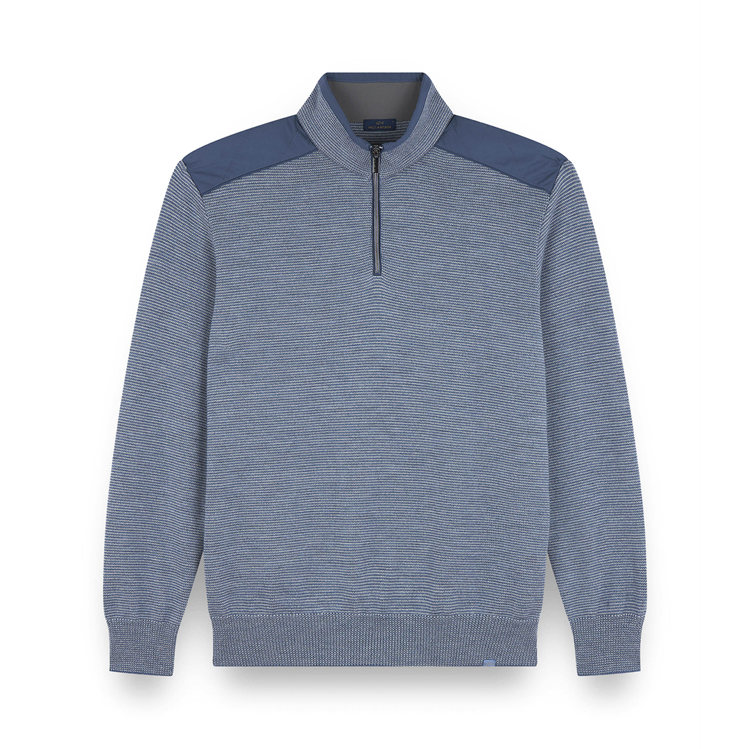 Paul & Shark Half-zip Sweater In Blue