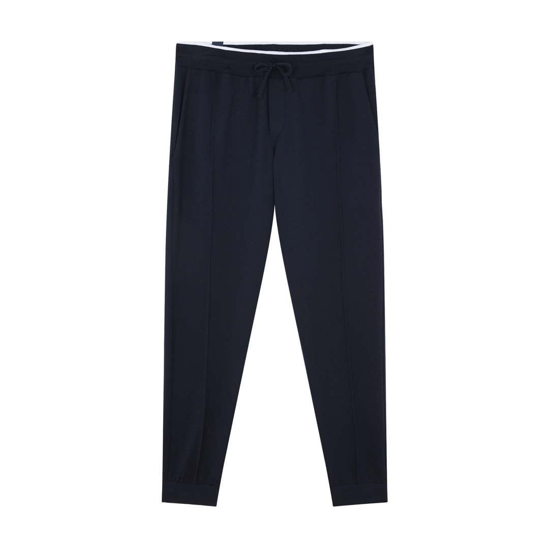Paul & Shark Men's Dama Blue Wool And Cashmere Trousers, Man, Size: 3XL