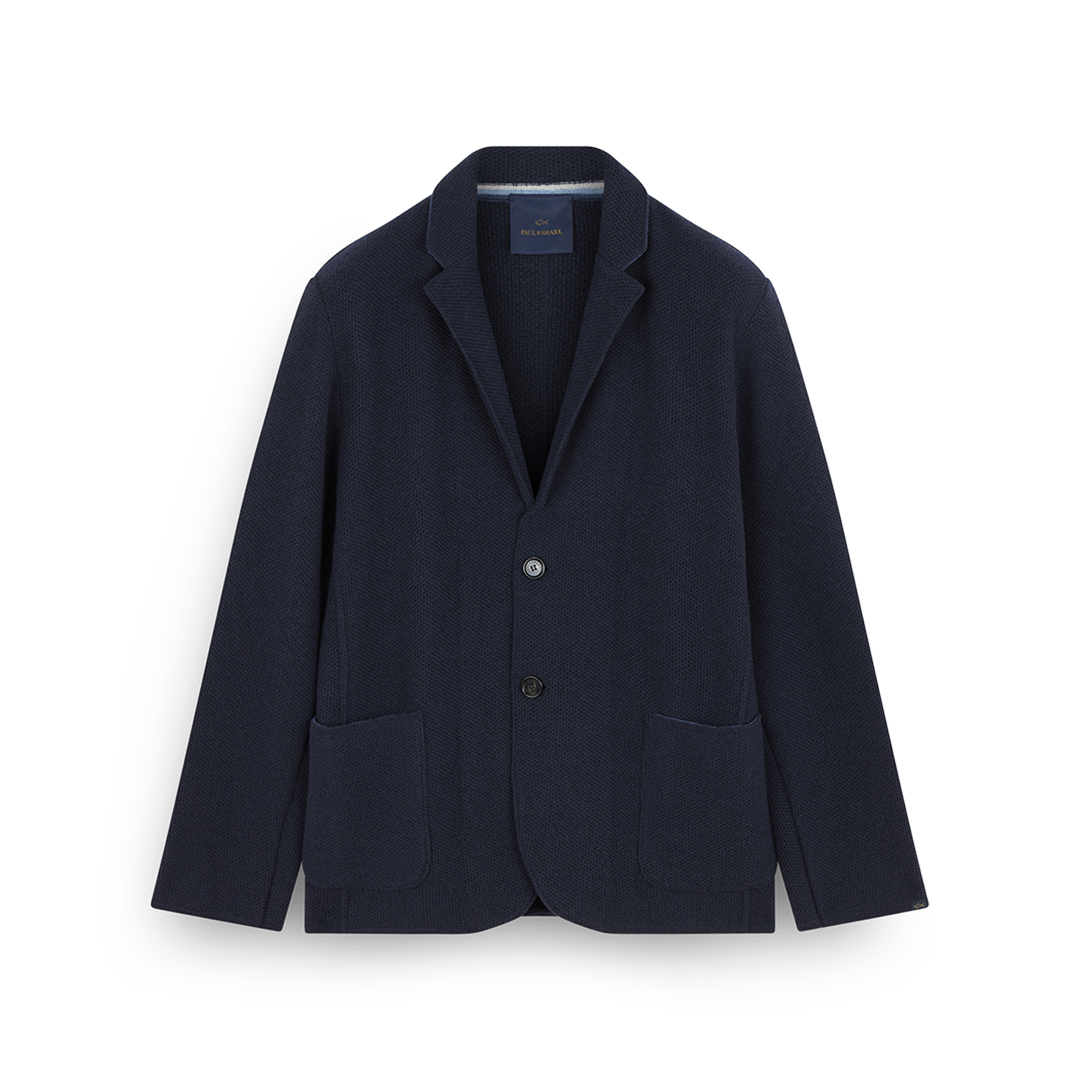 Paul & Shark Men's Dama Blue Merino Wool Blazer, Man, Size: Xxl