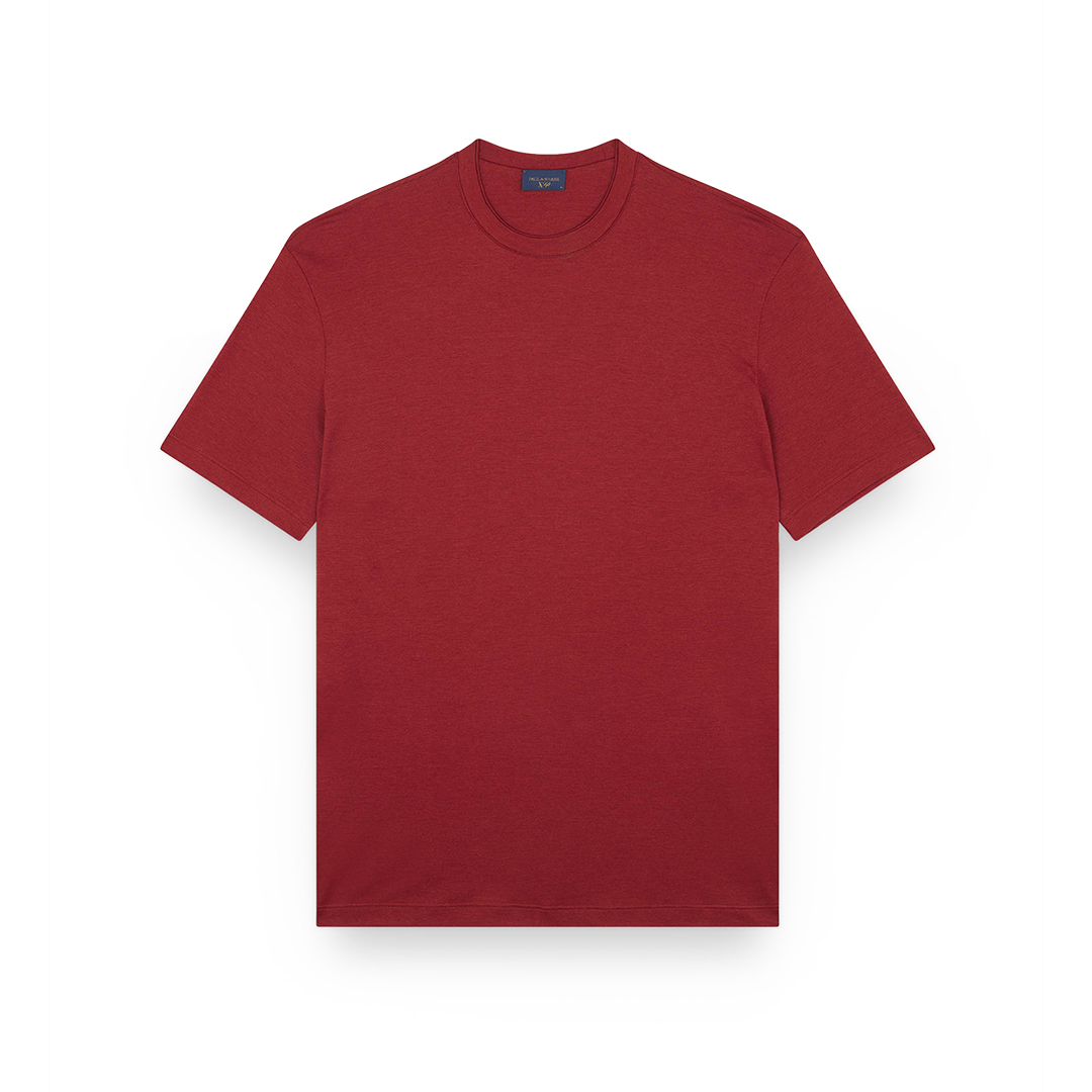 Paul & Shark X-soft Interlock Cotton T-shirt In Red