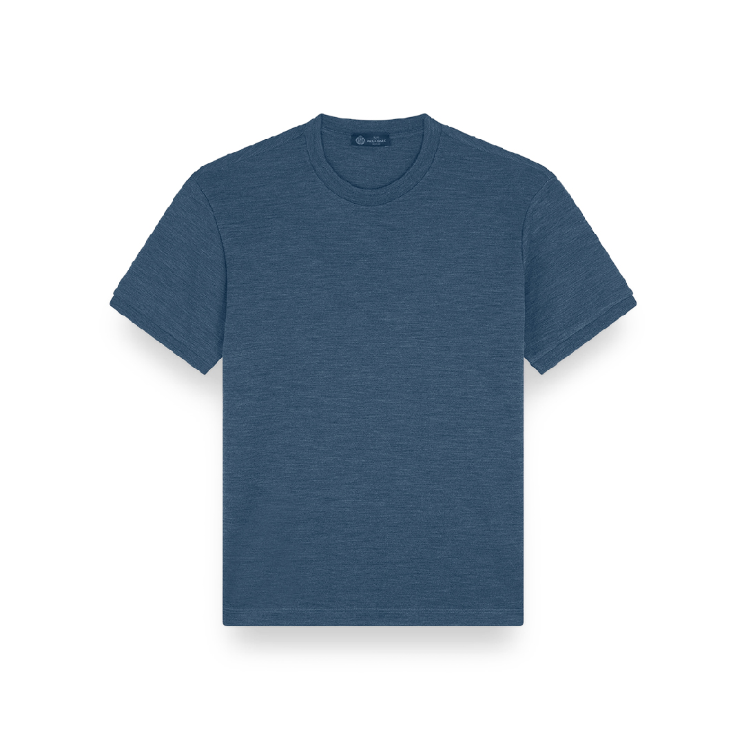 Paul & Shark Wool And Silk T-shirt In Blue