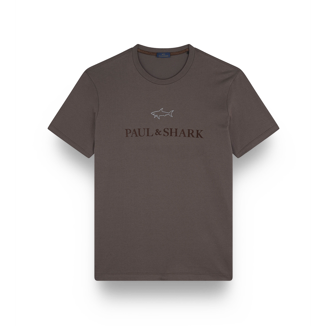 Paul & Shark Men's Falcon Cotton Jersey T-Shirt With Logo Print, Man, Size: Xxl